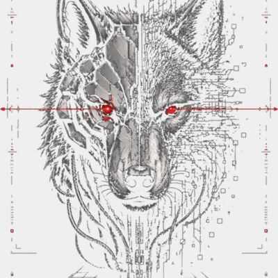 wolf halftoned Thumbnail